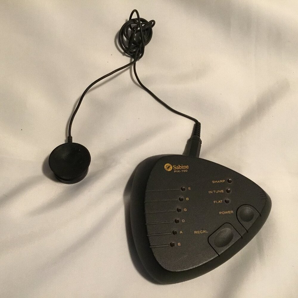 Sabine Guitar Electronic Tuner PIK-700 Battery Powered 9v W/ Matrix Tuner Pickup